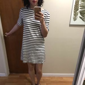 Uniqlo black and white striped dress